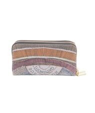 GATTINONI PLANETARIUM Cartera grande con doble cremallera acuarela salvaje/ topo oscuro - Carteras Mujer - 3