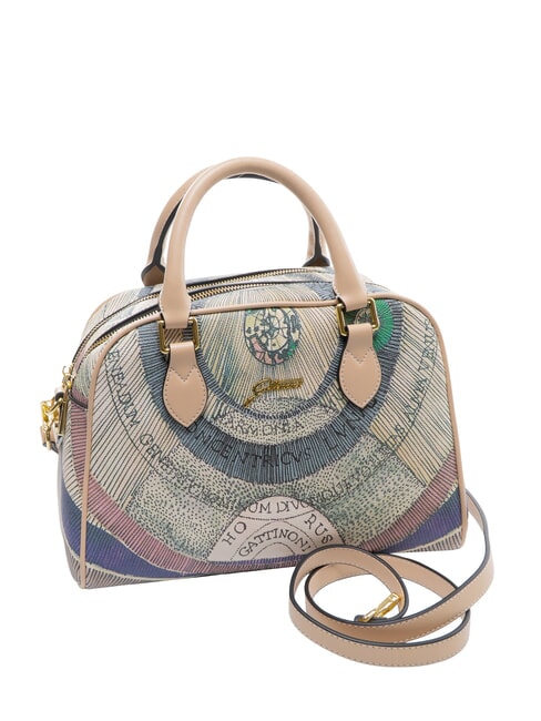 PLANETARIUM Bolso mediano tipo c&uacute;pula con correa para el hombro acuarela/beige - Bolsos Mujer