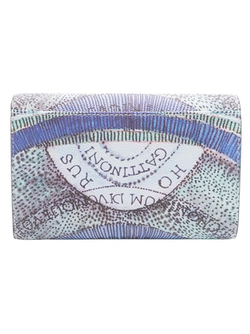 PLANETARIUM Cartera mediana con solapa aguamarina/azul marino oscuro - Carteras Mujer