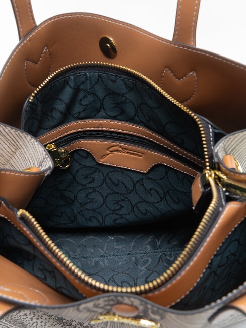 PLANETARIUM Bolso de hombro tipo shopper tinta sepia/marr&oacute;n claro - Bolsos Mujer