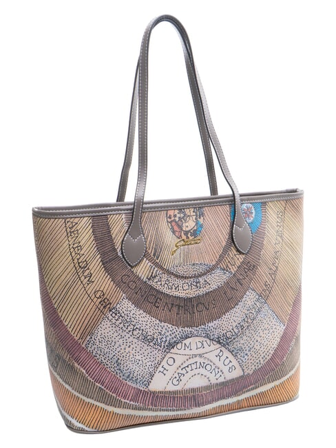 PLANETARIUM Bolsa de compras mediana acuarela salvaje/ topo oscuro - Bolsos Mujer