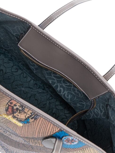 PLANETARIUM Bolsa de compras mediana acuarela salvaje/ topo oscuro - Bolsos Mujer