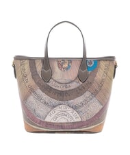 GATTINONI PLANETARIUM Bolso de mano con correa para el hombro acuarela salvaje/ topo oscuro - Bolsos Mujer - 4