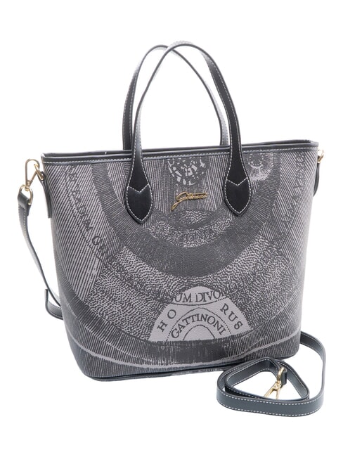 PLANETARIUM Bolso de mano con correa para el hombro monocrom&aacute;tico gris claro/negro - Bolsos Mujer