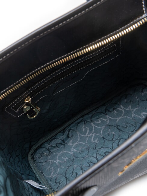 PLANETARIUM Bolso de mano con correa para el hombro monocrom&aacute;tico gris claro/negro - Bolsos Mujer