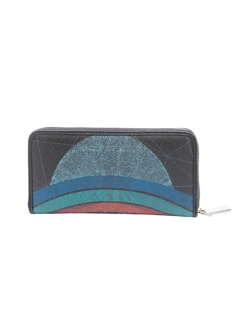 PLANETARIUM Cartera grande con cremallera alrededor planeta.impresi&oacute;n negra - Carteras Mujer