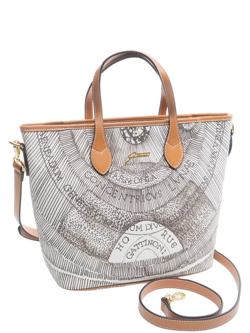 PLANETARIUM Bolso de mano con correa para el hombro tinta sepia/marr&oacute;n claro - Bolsos Mujer