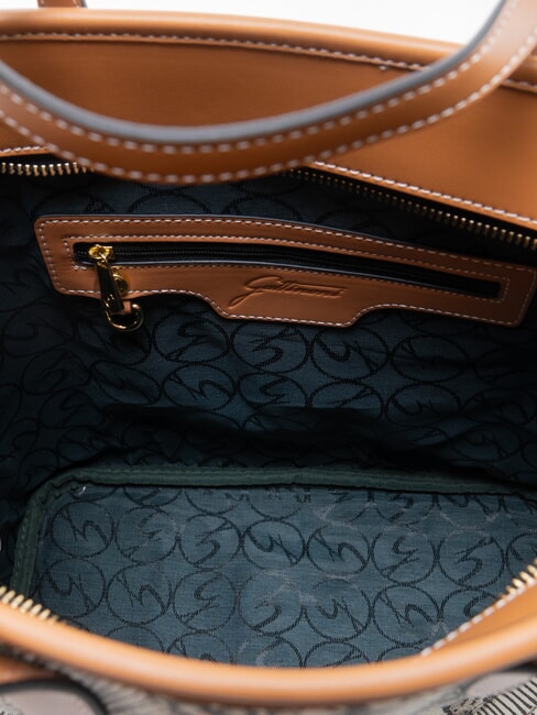 PLANETARIUM Bolso de mano con correa para el hombro tinta sepia/marr&oacute;n claro - Bolsos Mujer