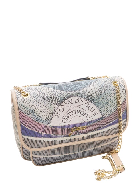 PLANETARIUM Bolso convertible con solapa acuarela/beige - Bolsos Mujer