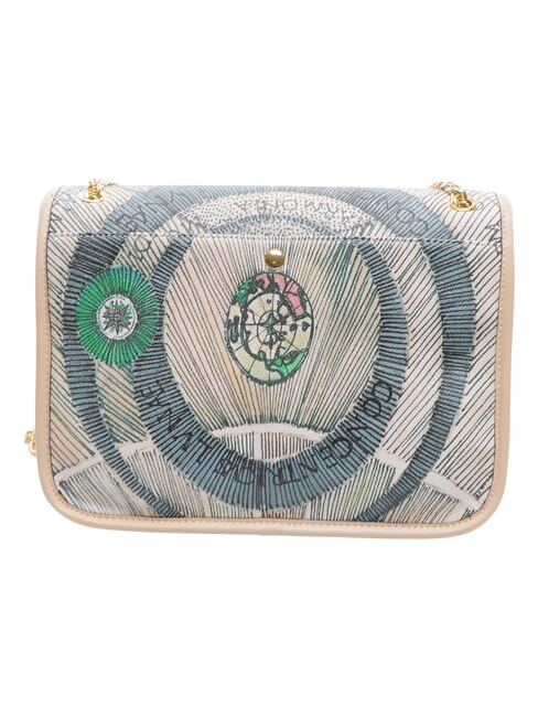 PLANETARIUM Bolso convertible con solapa acuarela/beige - Bolsos Mujer
