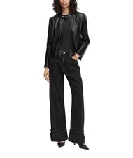GUESS MARLENE CARIBOU Chaqueta de piel sint&eacute;tica, corte regular. jetbla - Chaquetas de mujer - 3