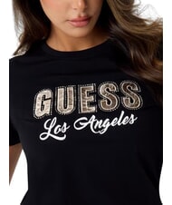 GUESS SNAKE SCRIPT Camiseta de manga corta, algod&oacute;n puro jetbla - camiseta - 4