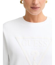 GUESS BASIC TRIANGLE Sudadera de cuello redondo purwhite - Sudaderas de mujer - 4