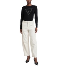 GUESS KATIE Jersey de cuello redondo y corte ajustado jetbla - Su&eacute;teres de mujer - 3