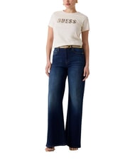 GUESS SNAKE SCRIPT Camiseta de manga corta, algod&oacute;n puro cremwhi - camiseta - 3