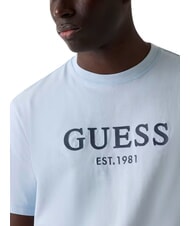 GUESS LOGO Camiseta de manga corta, algod&oacute;n puro azul a&eacute;reo - camiseta - 4