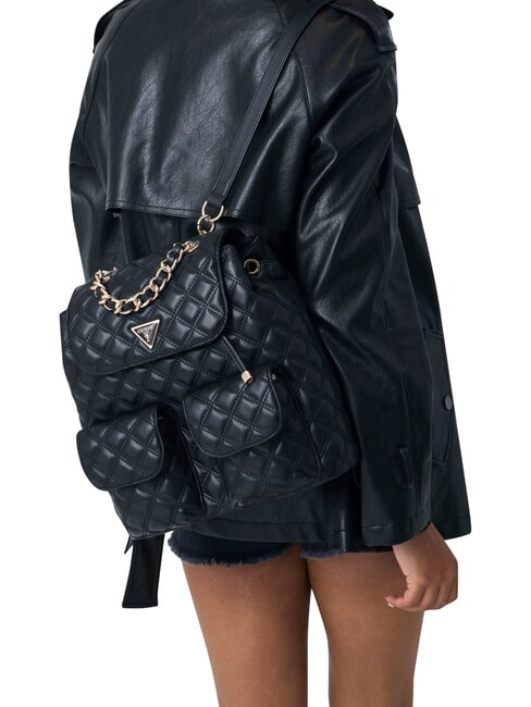 GIULLY 2 Mochila con bolsillos delanteros NEGRO - Bolsos Mujer