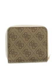 GUESS KIDS Cartera compacta con cierre de cremallera 4g aop beige blanco - Carteras Mujer - 2