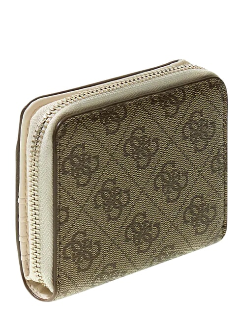 KIDS Cartera compacta con cierre de cremallera 4g aop beige blanco - Carteras Mujer