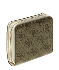 GUESS KIDS Cartera compacta con cierre de cremallera 4g aop beige blanco - Carteras Mujer - 3