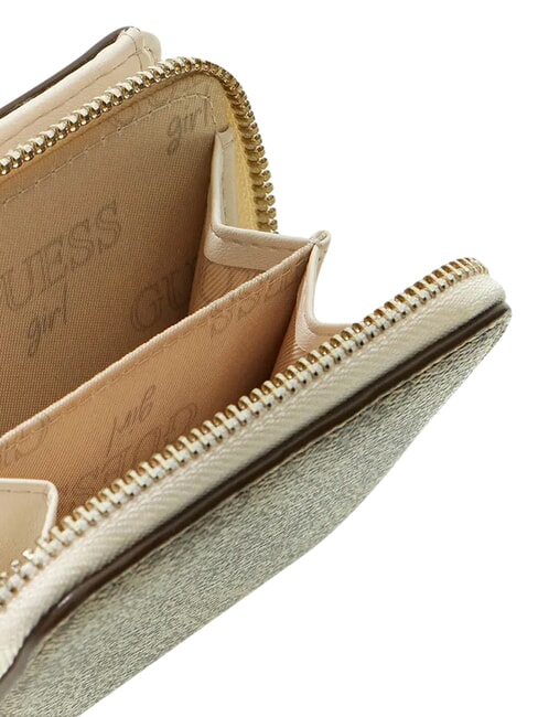 KIDS Cartera compacta con cierre de cremallera 4g aop beige blanco - Carteras Mujer