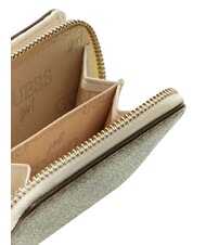 GUESS KIDS Cartera compacta con cierre de cremallera 4g aop beige blanco - Carteras Mujer - 5