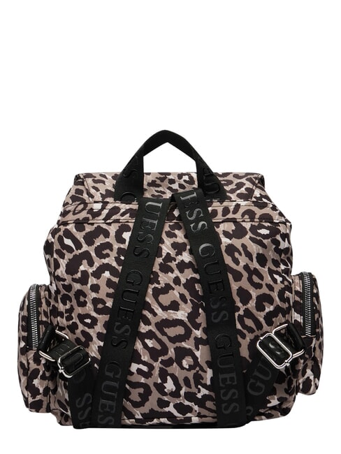 GIRL ALLOVER Mochila con m&uacute;ltiples bolsillos clases con estampado de leopardo - Bolsos Mujer