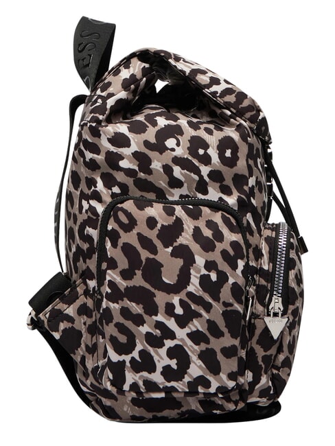 GIRL ALLOVER Mochila con m&uacute;ltiples bolsillos clases con estampado de leopardo - Bolsos Mujer