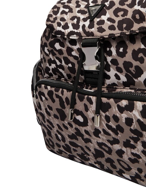 GIRL ALLOVER Mochila con m&uacute;ltiples bolsillos clases con estampado de leopardo - Bolsos Mujer