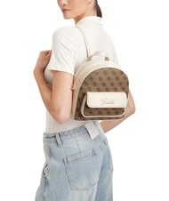 GUESS GIRL Mochila con bolsillo frontal 4g aop beige blanco - Bolsos Mujer - 2