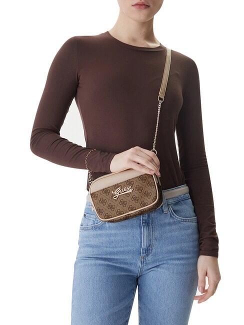 GIRL MINI ME Minibolso de hombro 4g aop beige blanco - Bolsos Mujer