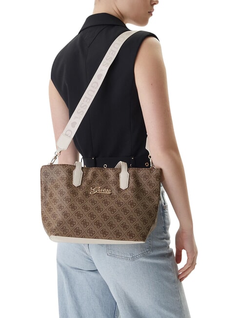 GIRL MINI ME Bolso de hombro con correa para el hombro. 4g aop beige blanco - Bolsos Mujer