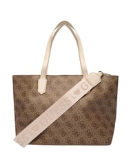 GUESS GIRL MINI ME Bolso de hombro con correa para el hombro. 4g aop beige blanco - Bolsos Mujer - 3