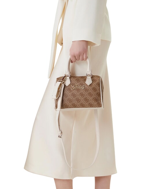 GIRL MINI ME Minibolso con correa para el hombro 4g aop beige blanco - Bolsos Mujer