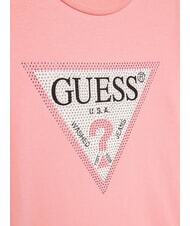 GUESS KIDS Camiseta de manga larga con pedrer&iacute;a dulce rosa - Camiseta ni&ntilde;o - 3
