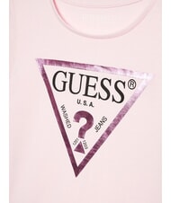 GUESS KIDS Camiseta con estampado de logotipo en forma de tri&aacute;ngulo ballet rosa - Camiseta ni&ntilde;o - 3