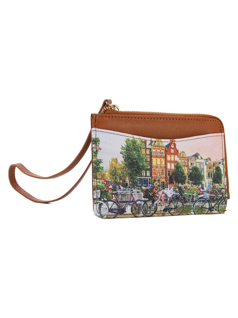 YESBAG Tarjetero con cremallera y pulsera r&iacute;o de flores - Carteras Mujer