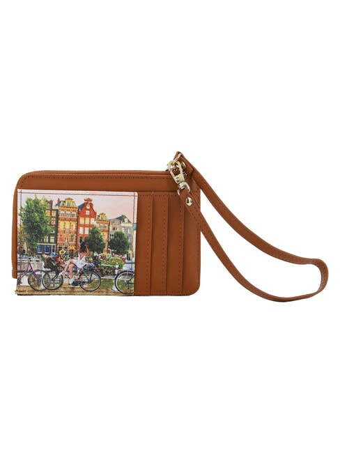 YESBAG Tarjetero con cremallera y pulsera r&iacute;o de flores - Carteras Mujer