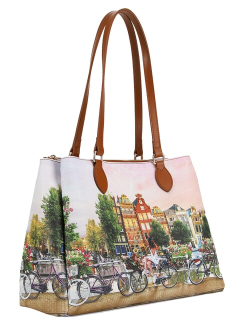 YESBAG Bolsa de compras, bolso de hombro r&iacute;o de flores - Bolsos Mujer