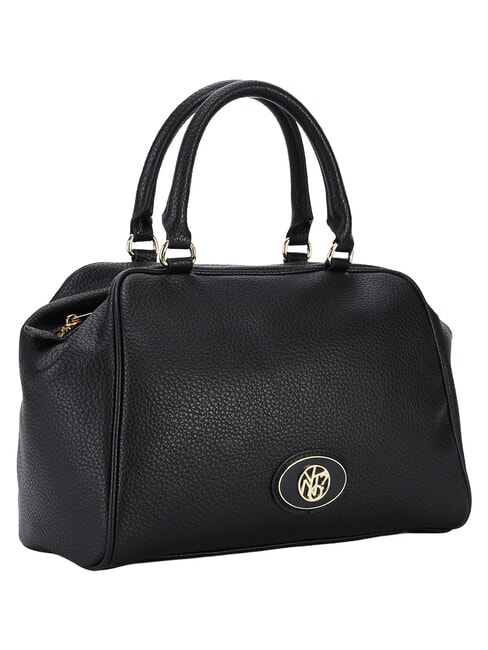 HAPPY Bolso de mano con doble asa negro - Bolsos Mujer