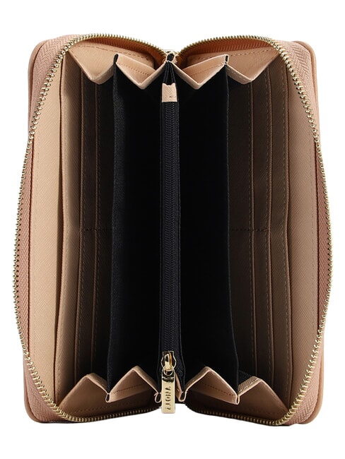 HAPPY Cartera grande con cremallera. rubor - Carteras Mujer
