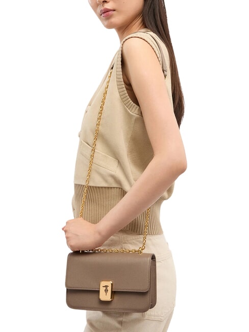CAMEO Minibolso de hombro, de piel. color topo desierto - Bolsos Mujer