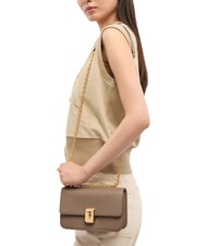 TRUSSARDI CAMEO Minibolso de hombro, de piel. color topo desierto - Bolsos Mujer - 2