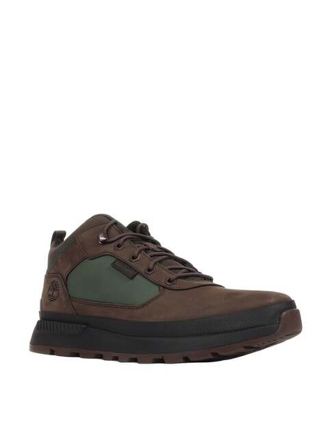 FIELD TREKKER Zapatillas nobuk marr&oacute;n oscuro verde oscuro - Zapatos Hombre