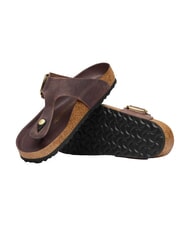 BIRKENSTOCK GIZEH BIG BUCKLE HEX sandalia tipo zapatilla de cuero habana - Zapatos Mujer - 3