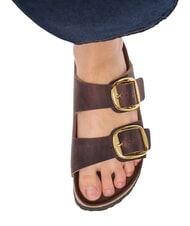 BIRKENSTOCK ARIZONA BIG BUCKLE HEX Sandalias tipo zapatilla de cuero engrasado habana - Zapatos Mujer - 5