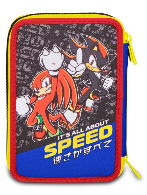 THE HEDGEHOG SPEED Estuche para l&aacute;pices con kit escolar azul el&eacute;ctrico - Estuches y Accesorios