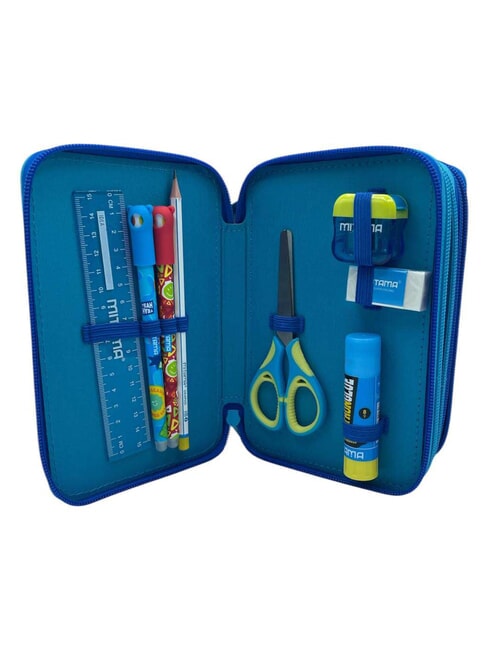 ITALIAN BRAINROT Estuche para l&aacute;pices con kit escolar azul el&eacute;ctrico - Estuches y Accesorios