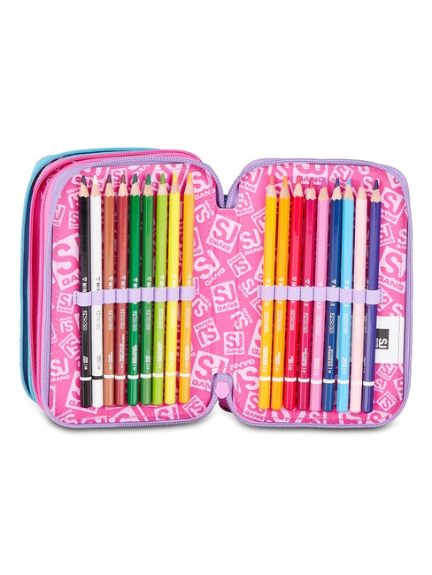GLOW LED UNICORN GIRL Estuche para l&aacute;pices con kit escolar lila suave - Estuches y Accesorios