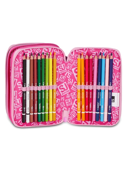 HEART BUDDY GIRL Estuche para l&aacute;pices con kit escolar mu&ntilde;eca rosa - Estuches y Accesorios